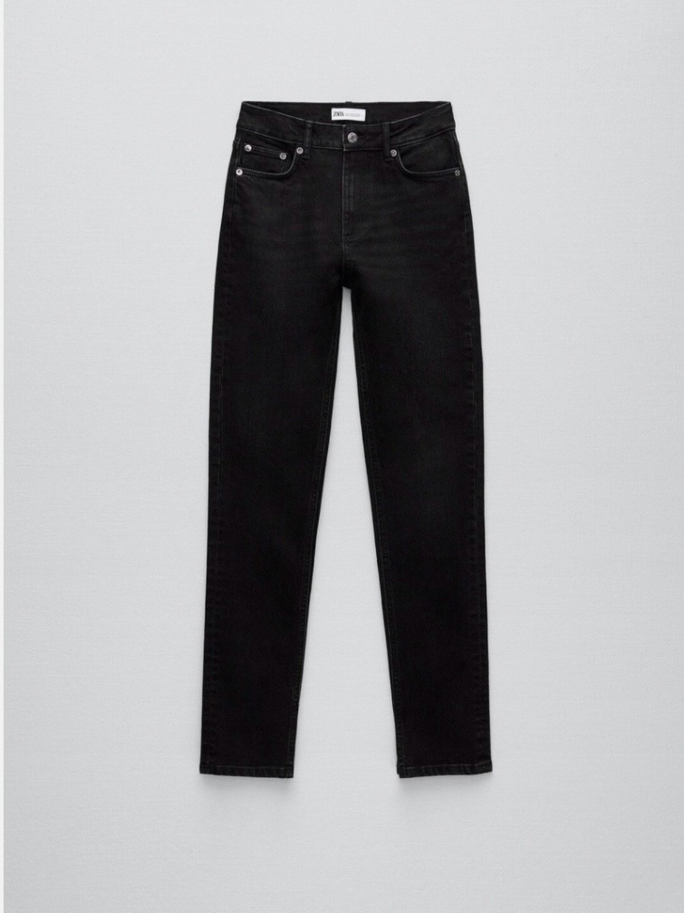 ZARA Black Split Hem High-Rise Skinny Leg Size 4